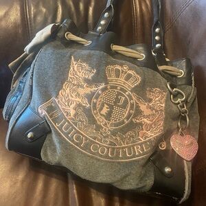 Juicy Couture Pink and Gray Shoulder Bag